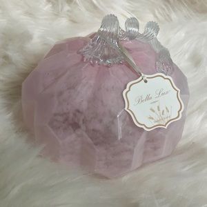 Bella Lux Pink Glass Pumpkin